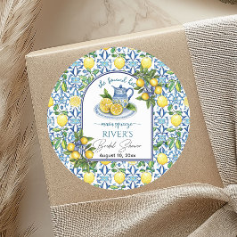 Pegatina Redonda Despedida de soltera She Found Her Main Squeeze