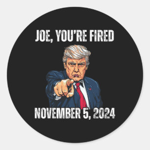 Pegatina Redonda Despiden a Donald Trump por la presidencia 2024