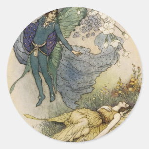 Pegatina Redonda Despierten cuando algo malo está cerca