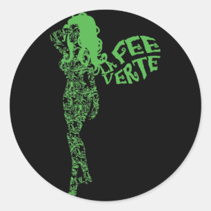 Pegatina Redonda Desplazado La Fee Verte