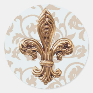 Pegatina Redonda Desplazamiento azul en polvo de alta vida con fleu