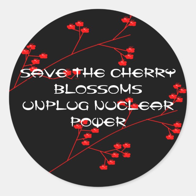PEGATINA REDONDA DESPLUG NUCLEAR POWER (Anverso)