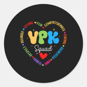 Pegatina Redonda Destacamento Vpk Primer Día De Vpk Regreso A Clase