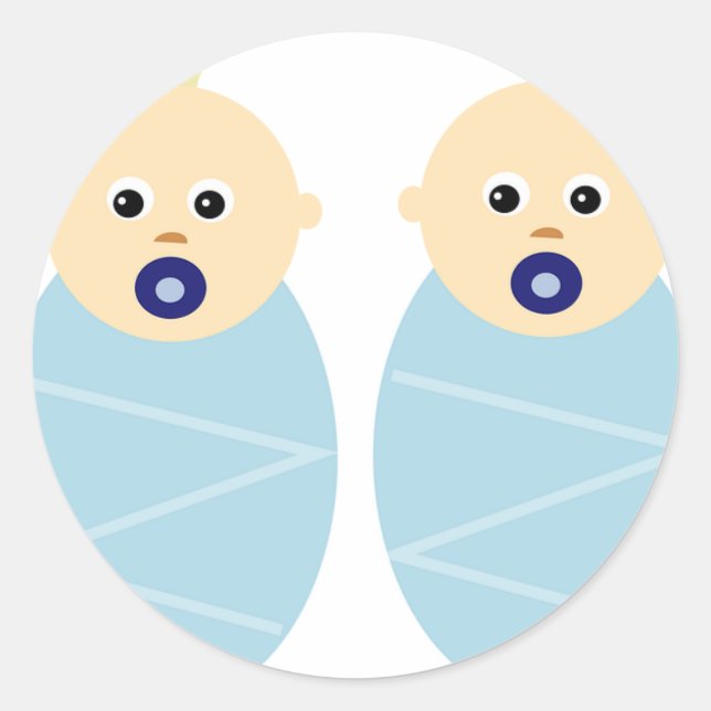 Pegatina Redonda Destino de celebración de cumpleaños de bebé bebé  (Anverso)