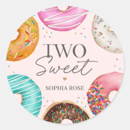 Pegatina Redonda Destitución de la segunda fiesta de cumpleaños de