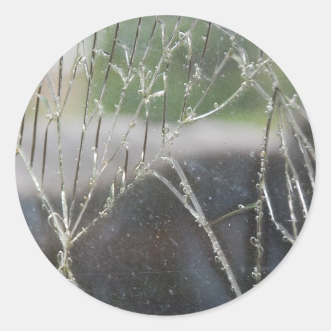 Pegatina Redonda Destrozado (Anverso)