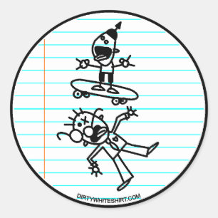 Pegatina Redonda Destruir