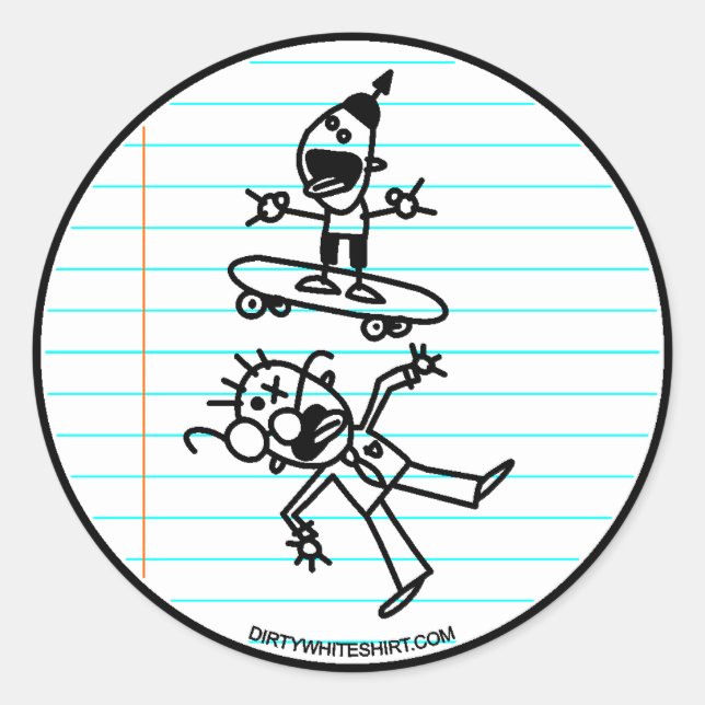 Pegatina Redonda Destruir (Anverso)