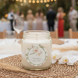 Pegatina Redonda Detalle de agradecimiento de boda del Jardín Botán