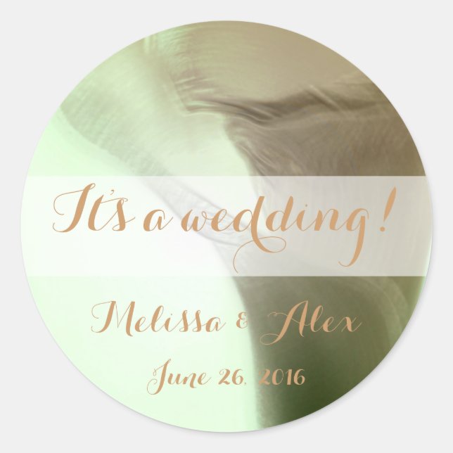 Pegatina Redonda Detalle romántico de las flores (Anverso)