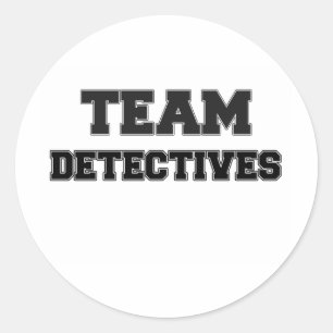 Pegatina Redonda Detección de equipo