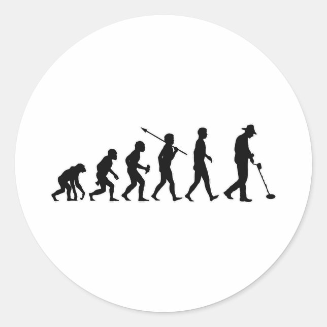 Pegatina Redonda Detección metalizado (Anverso)