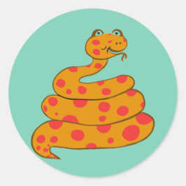 Pegatina Redonda Detectar la serpiente