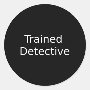 Pegatina Redonda Detective capacitado