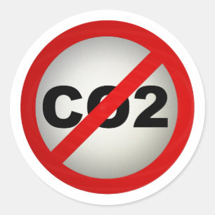 Pegatina Redonda Detener CO2