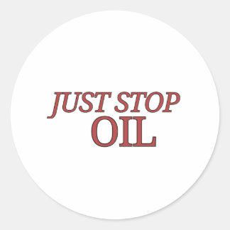 Pegatina Redonda Detener el petróleo