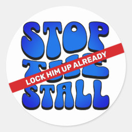 PEGATINA REDONDA DETENER LA ESTANCIA