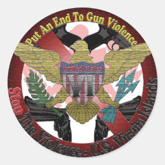 Pegatina Redonda Detener la violencia