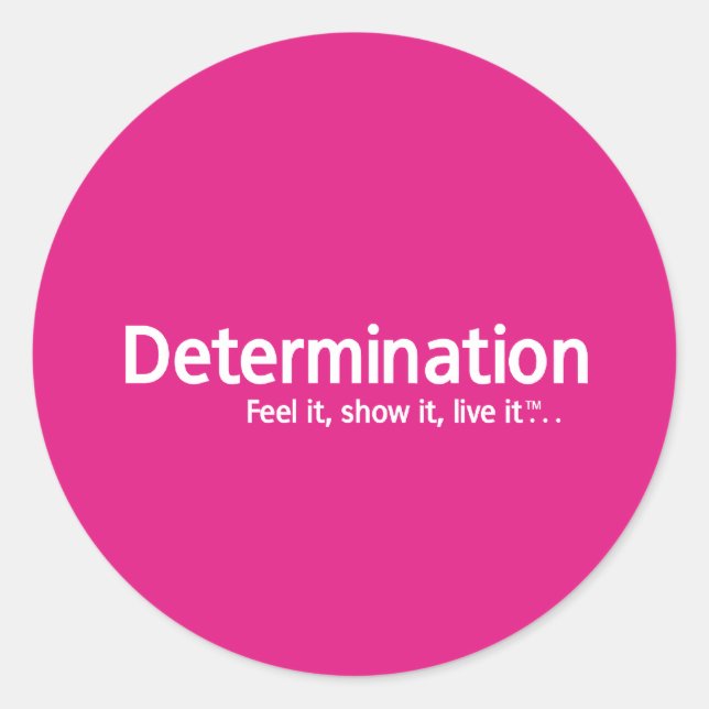 Pegatina Redonda Determinación - pensamiento Shapers™ (Anverso)