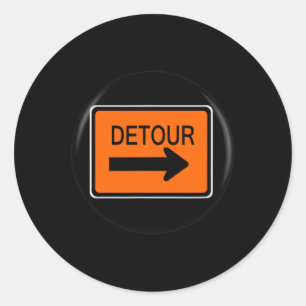 Pegatina Redonda Detour Go Around - Look Good Graphic