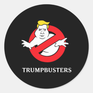 Pegatina Redonda Detractores de Trump Anti Trump No Trump Detengan 
