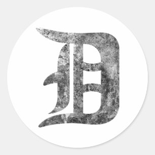 Pegatina Redonda Detroit D wash