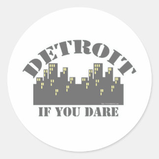 Pegatina Redonda Detroit Dare
