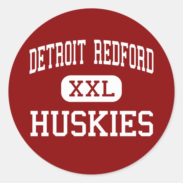 Pegatina Redonda Detroit Redford - Huskies - Alto - Detroit (Anverso)