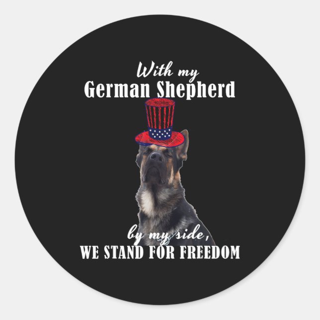 Pegatina Redonda Deutsch Funny American German Dogs Quotes Germany  (Anverso)