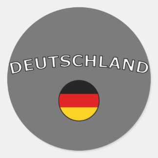 Pegatina Redonda Deutschland