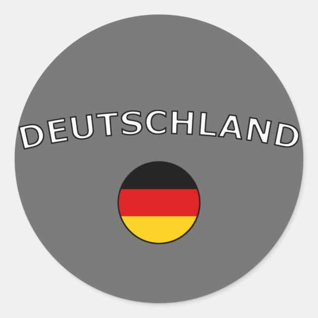 Pegatina Redonda Deutschland (Anverso)