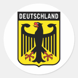 Pegatina Redonda Deutschland