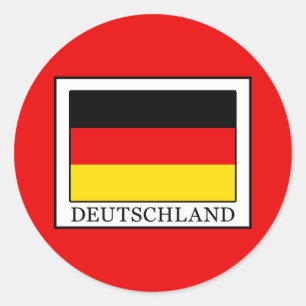 Pegatina Redonda Deutschland