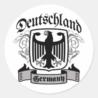 Pegatina Redonda Deutschland