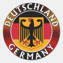 Deutschland Alemania Plaque, Bandera alemana y águ