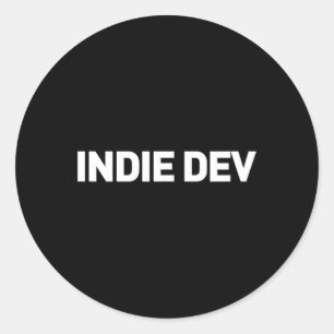 Pegatina Redonda Dev - Desarrollador de juegos de video