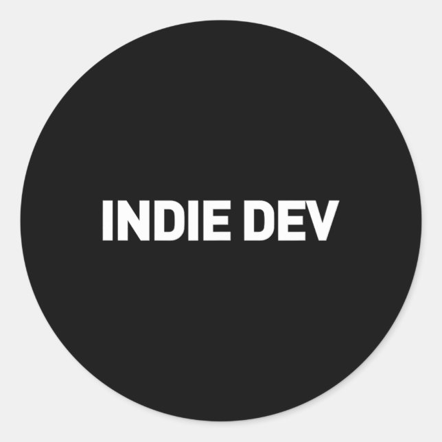 Pegatina Redonda Dev - Desarrollador de juegos de video (Anverso)