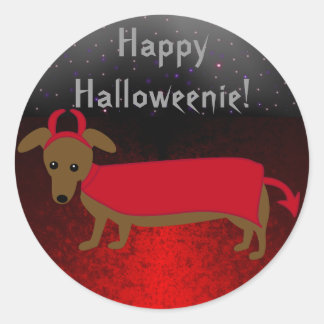 Pegatina Redonda Devil Doggie