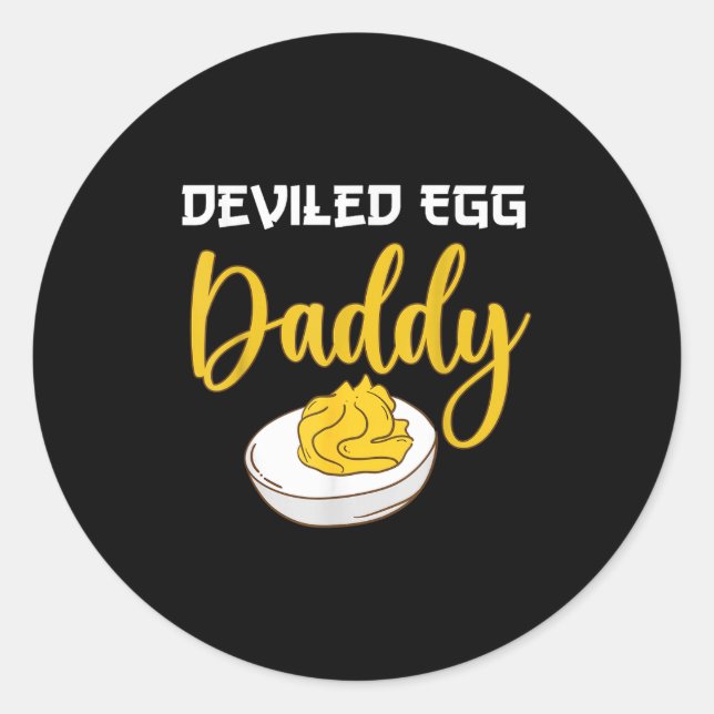 Pegatina Redonda Deviled Egg Daddy (Anverso)