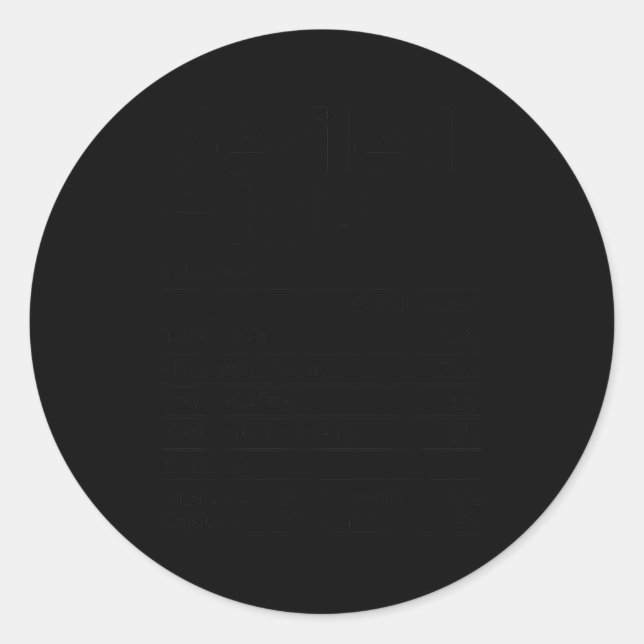 Pegatina Redonda Deviled Eggs Nutrition Facts Funny Thanksgiving Ch (Anverso)