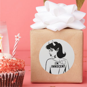 Pegatina Redonda Devilish Innocent Women