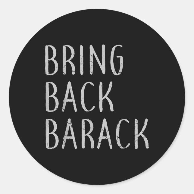 Pegatina Redonda Devolver a Barack Obama (Anverso)
