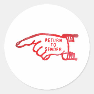 PEGATINA REDONDA DEVOLVER A REMITENTE
