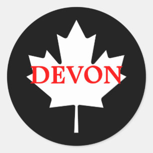 Pegatina Redonda Devon