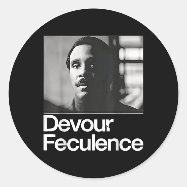 Pegatina Redonda Devour Feculance (Anverso)