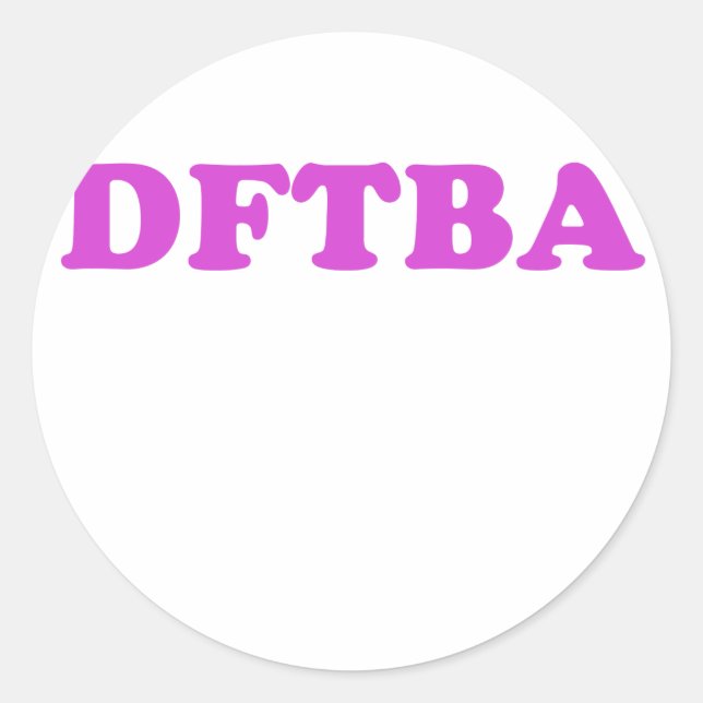 PEGATINA REDONDA DFTBA (Anverso)