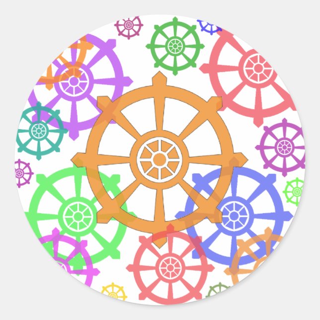 Pegatina Redonda dharma (Anverso)