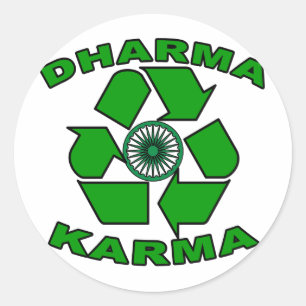 Pegatina Redonda Dharma Karma Eco Design
