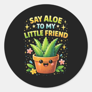 Pegatina Redonda Di Aloe a Mi Pequeño Amigo