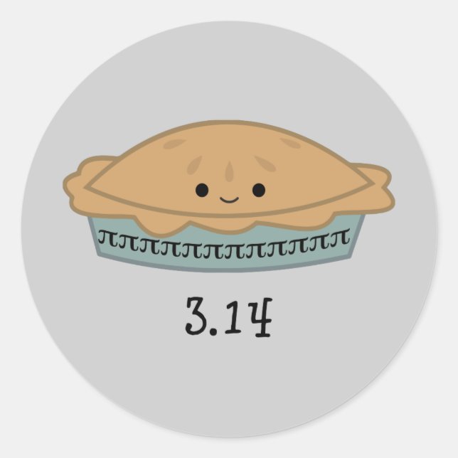 Pegatina Redonda Día 3.14 De La Ip Cuta (Anverso)